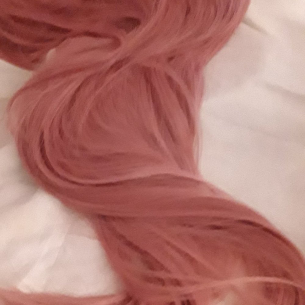 Smokey Dark Pink Long Wig